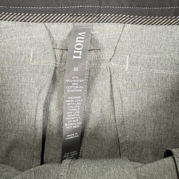 Vuori Aim Pants Men's Size 32x32 Gray Chino Performance Stretch Lightweight V431 - Picture 3 of 7